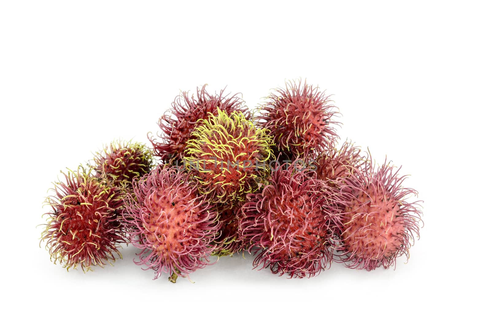 rambutan sweet delicious fruit isolated on white background by Yuri2012