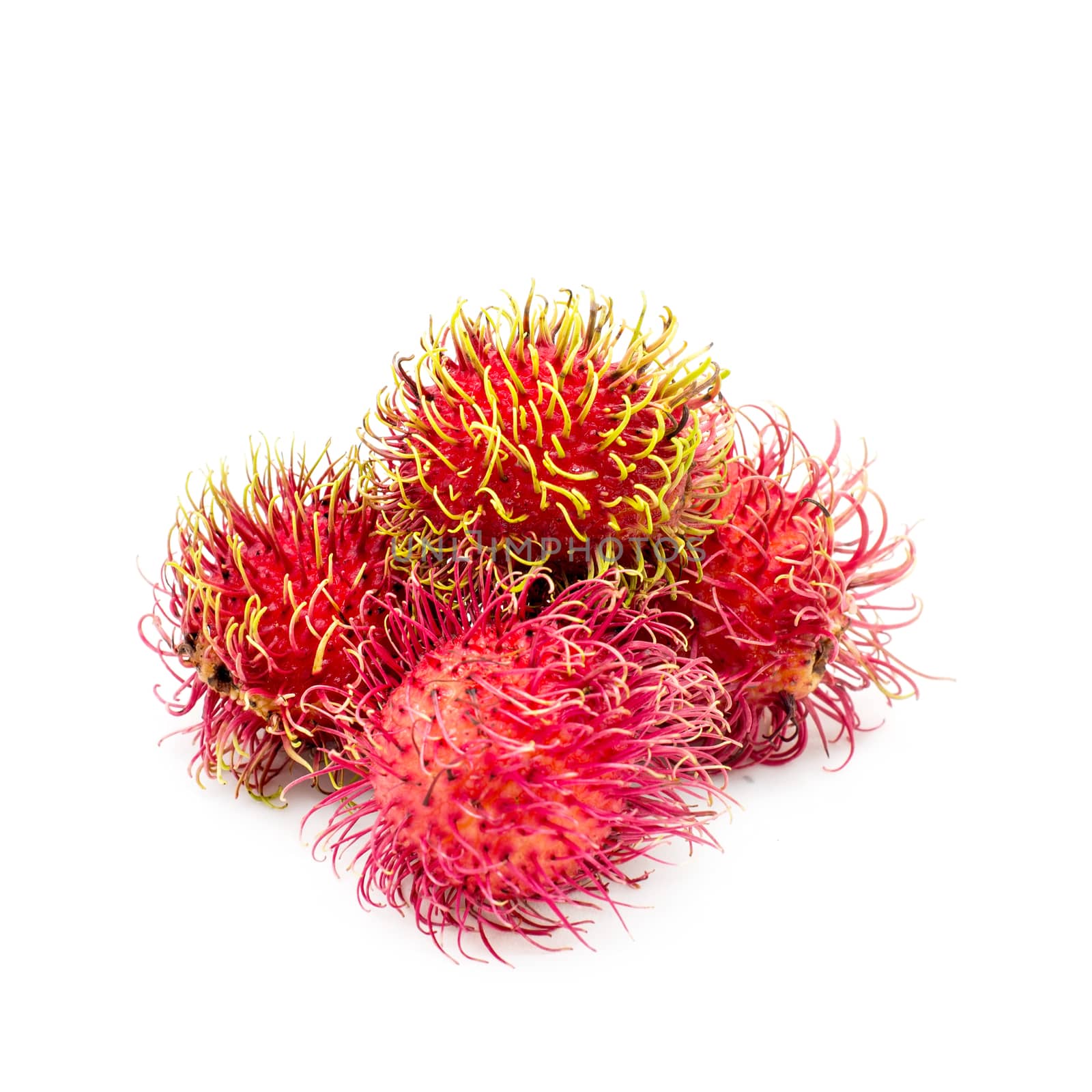 rambutan sweet delicious fruit isolated on white background by Yuri2012