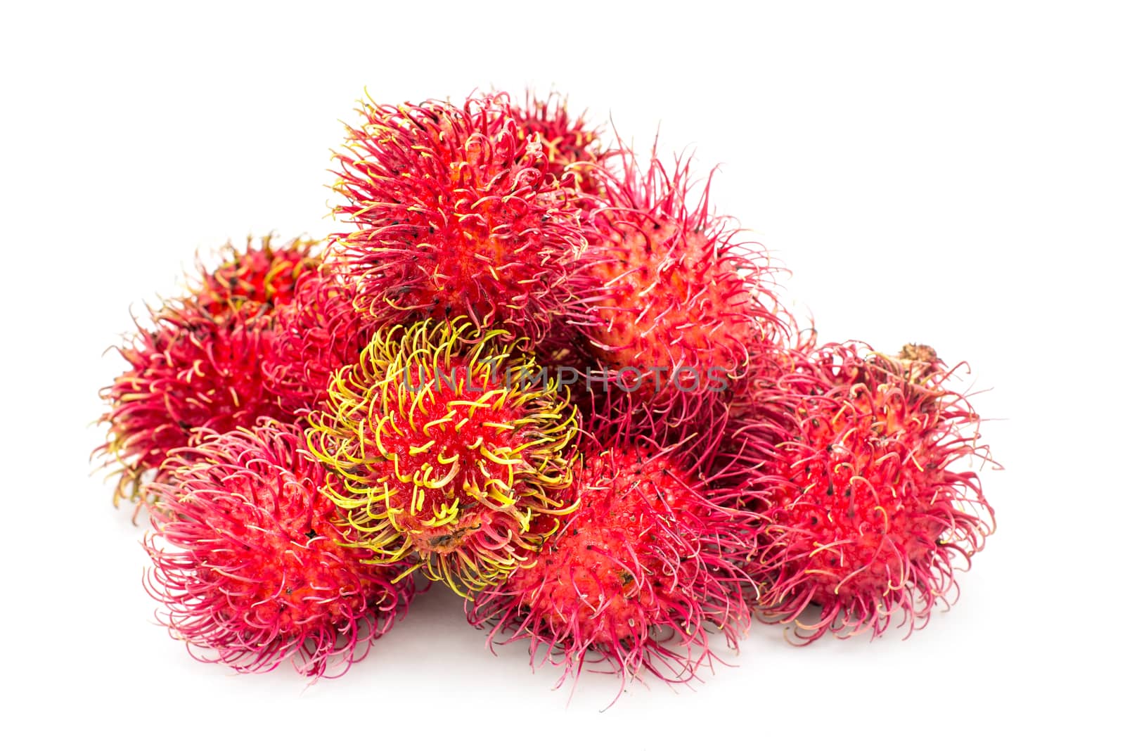 rambutan sweet delicious fruit isolated on white background by Yuri2012