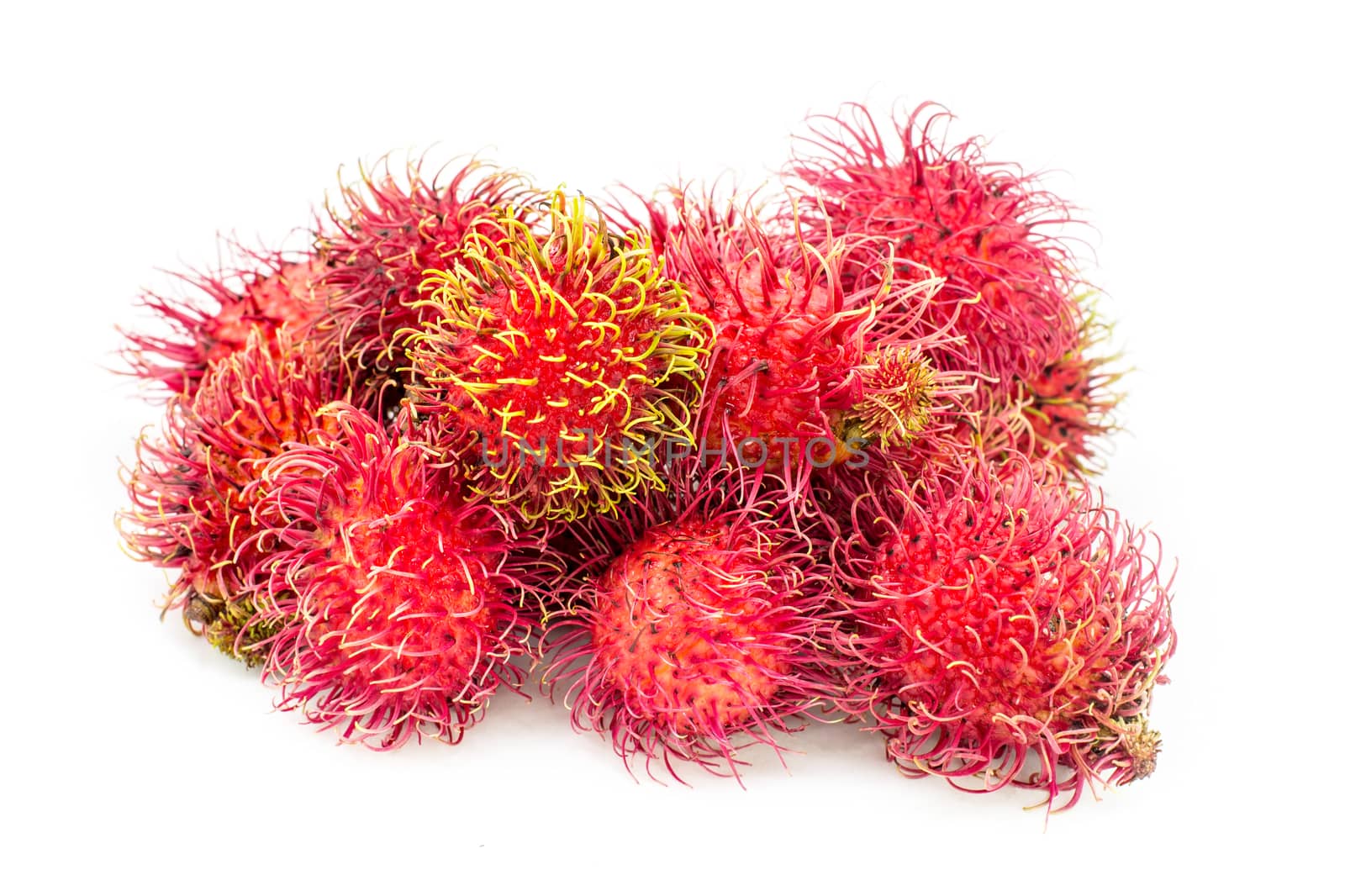 rambutan sweet delicious fruit isolated on white background