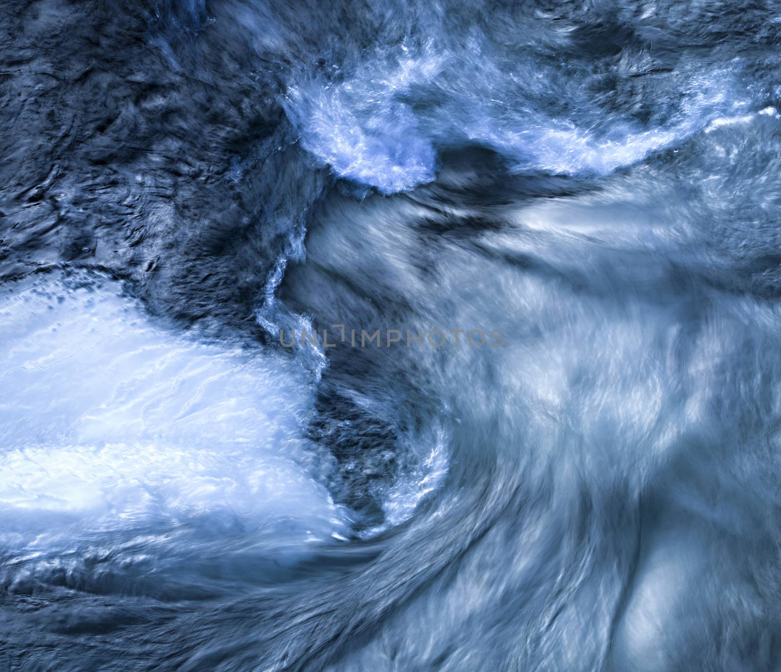 abstract background or texture blue twisting the ice water