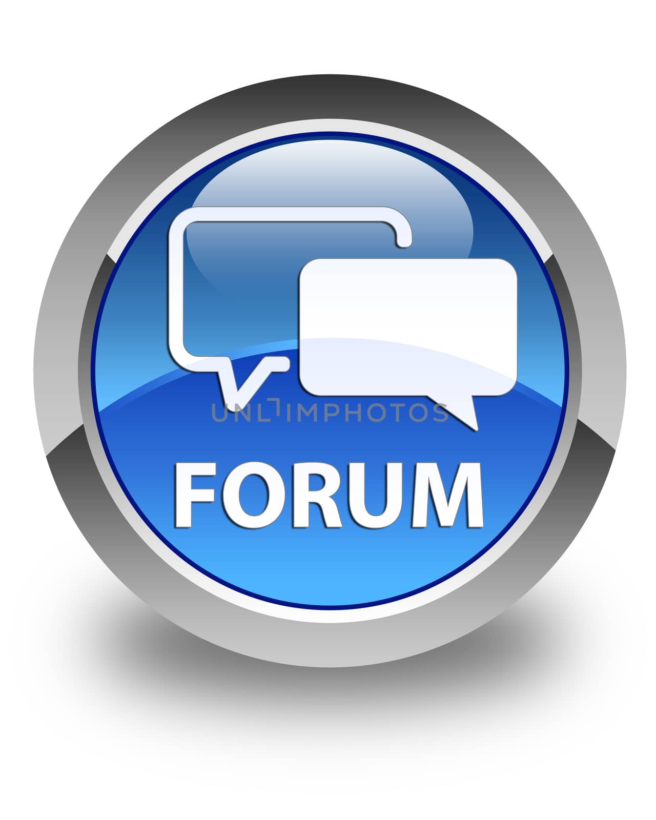 Forum glossy blue round button