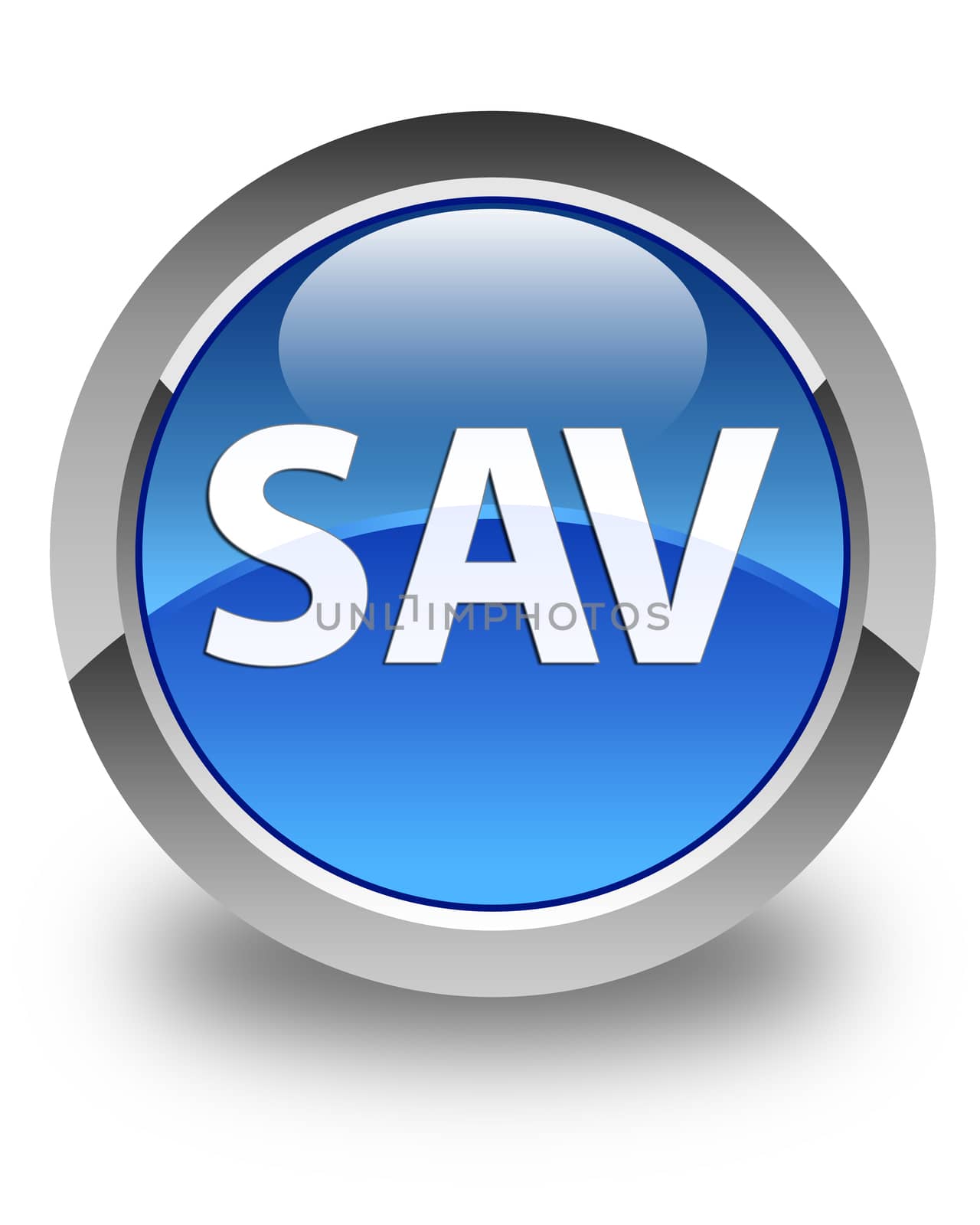 SAV glossy blue round button