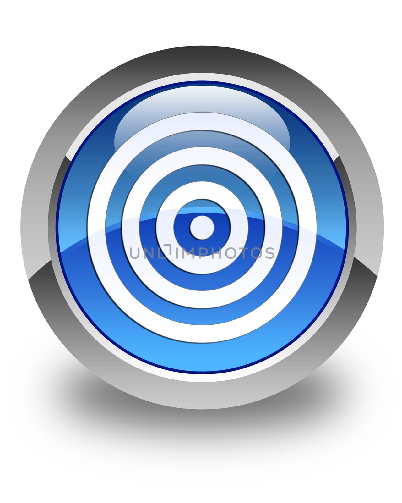 Target icon glossy blue round button by faysalfarhan