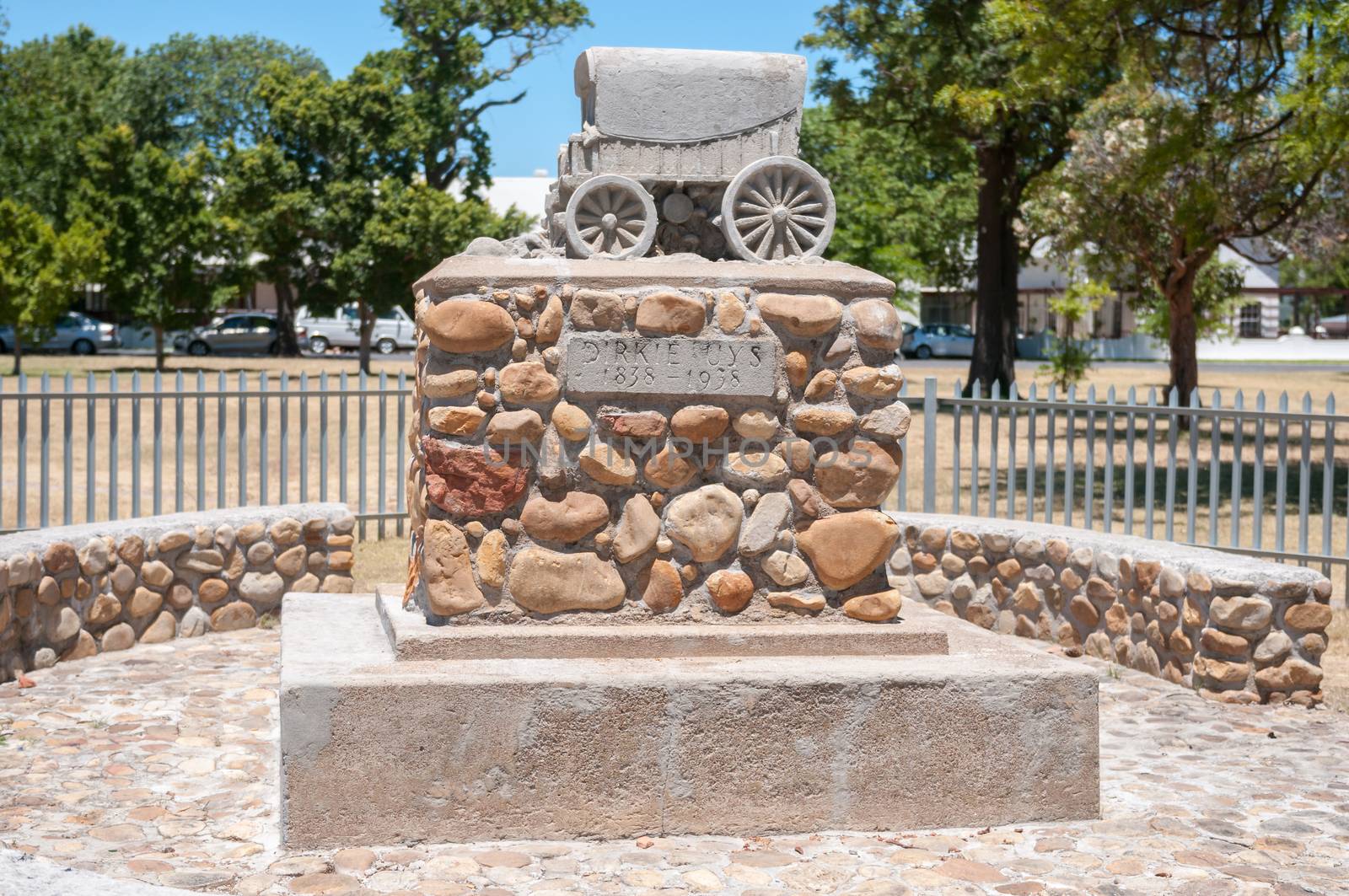 CAPE TOWN, SOUTH AFRICA - DECEMBER 22, 2014: Dirkie Uys monument in Somerset West. Dirkie Uys was a child hero who died fighting against the Zulus on 10 April 1838