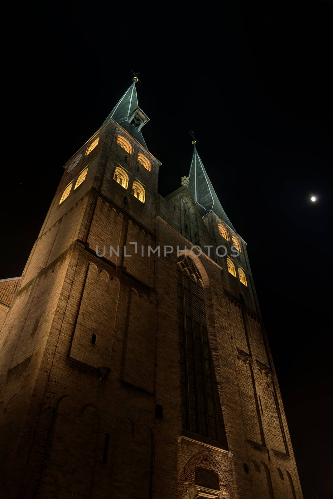 Illuminated church in the center of the Netherlands by Tofotografie