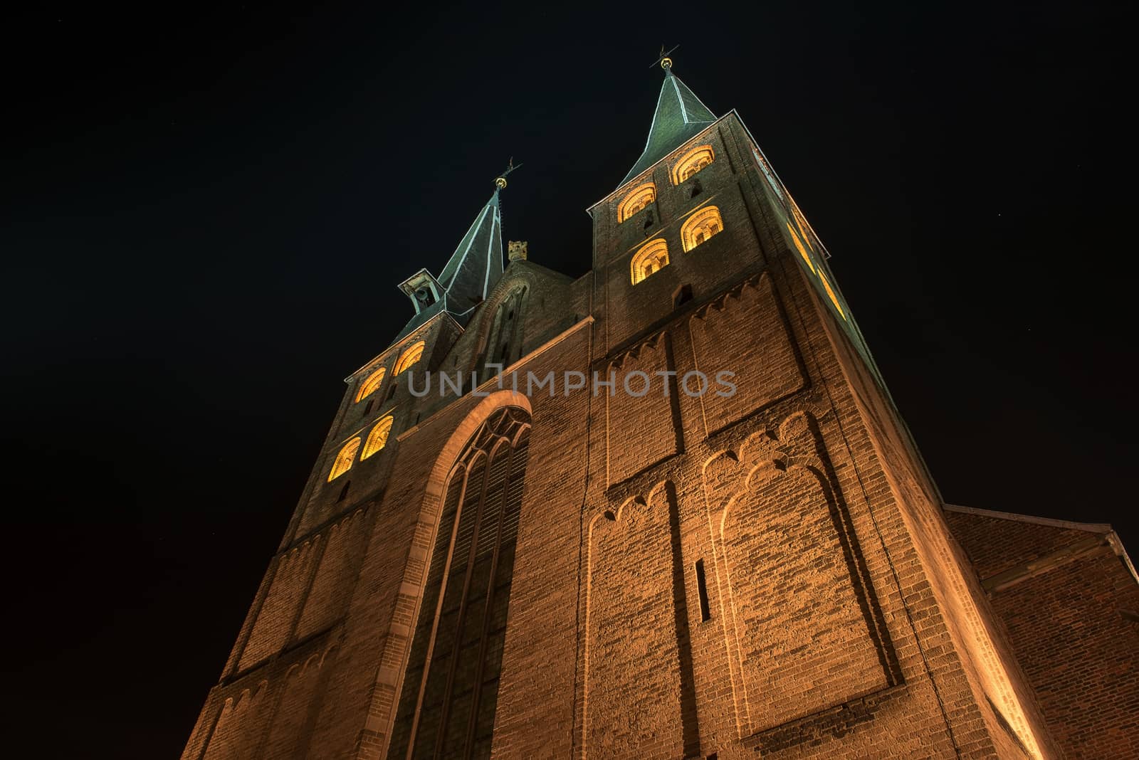 Illuminated church in the center of the Netherlands by Tofotografie