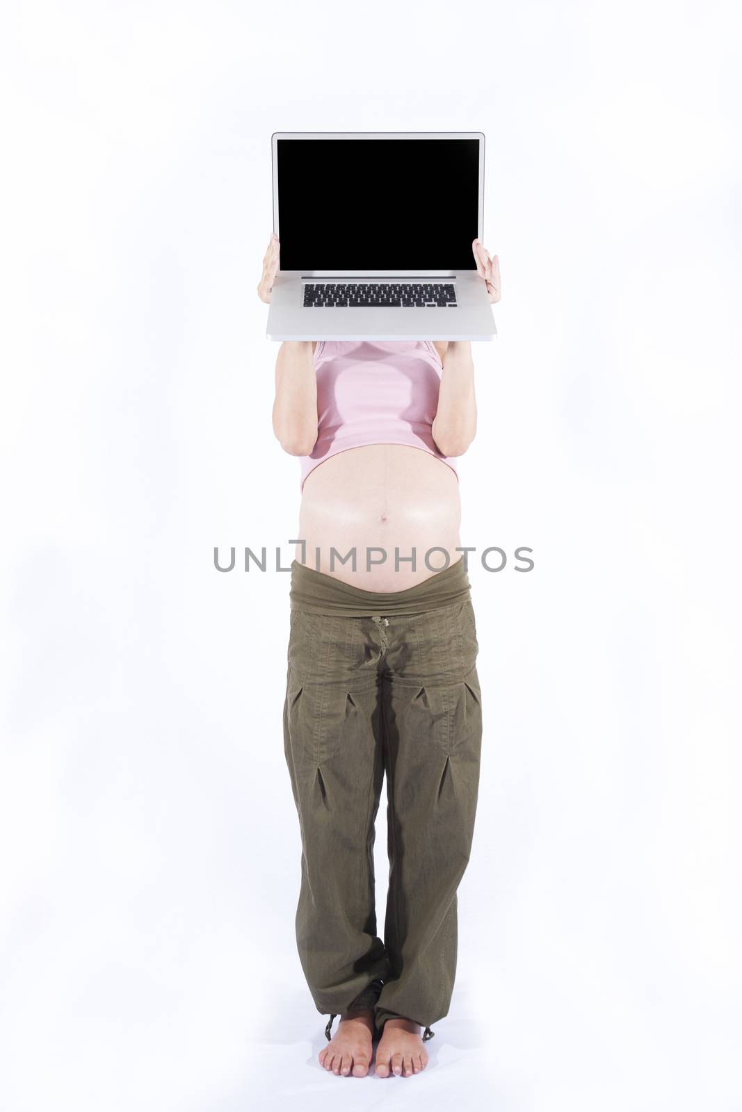 computer pregnant woman by quintanilla