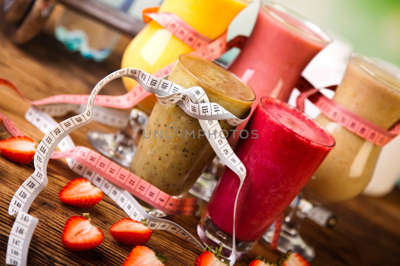 Dumbbell, healthy and fresh concept
