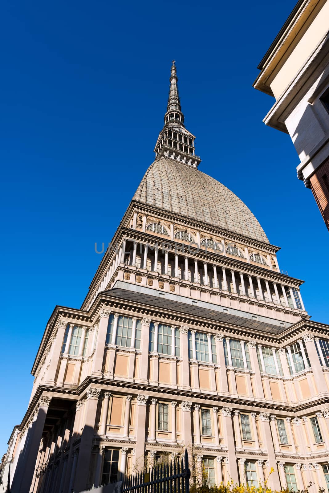 Mole Antonelliana (1863-1889) in Turin (Torino) Piemonte, Italy, Symbol of the city. Architect Alessandro Antonelli.