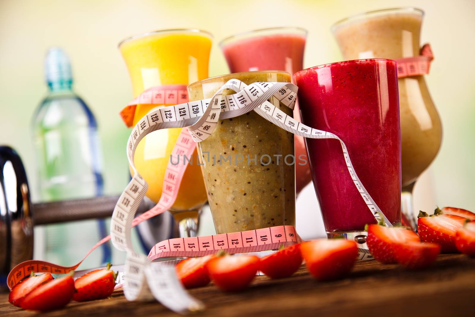 Dumbbell, healthy and fresh concept