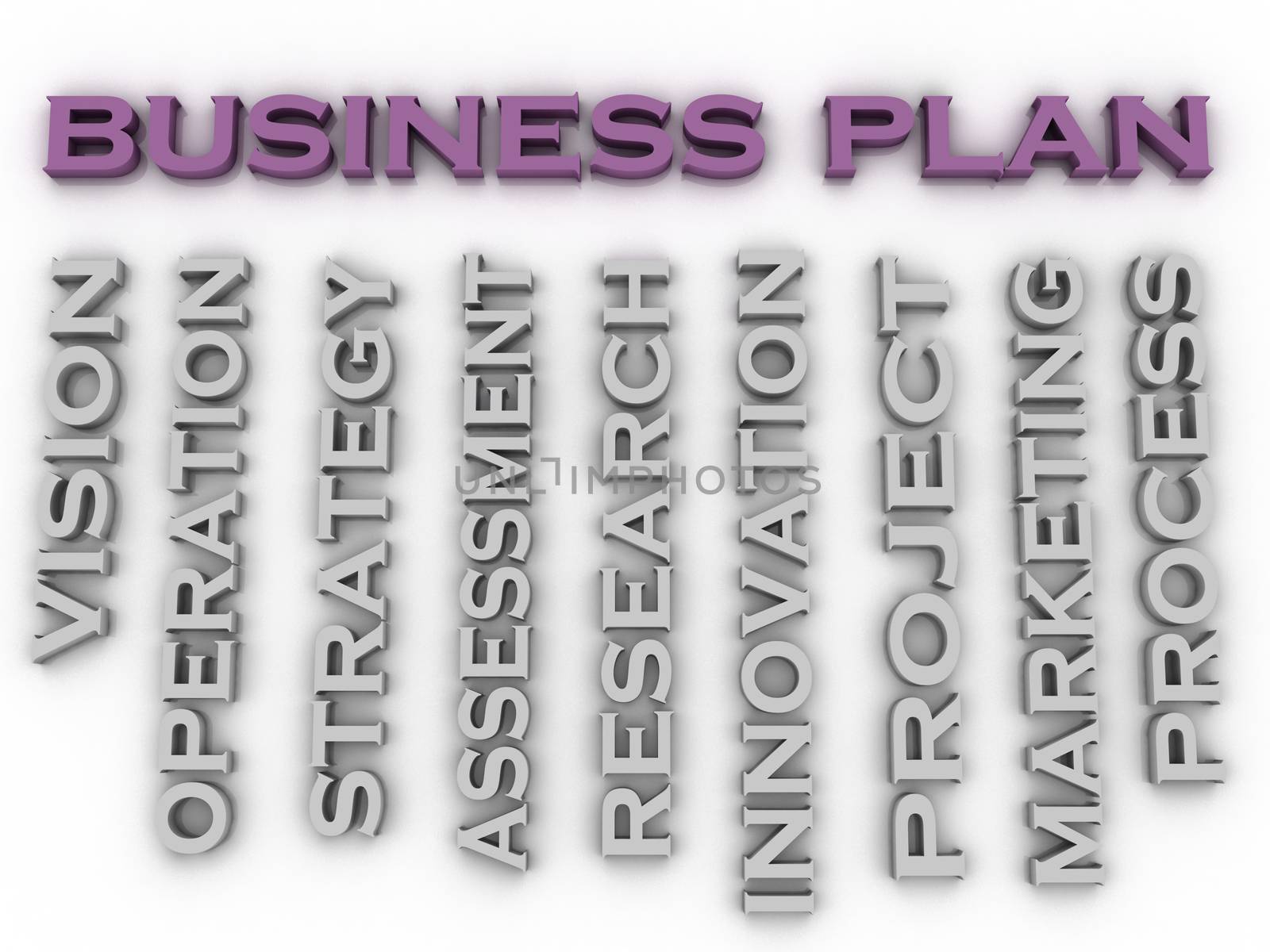 3d image Business plan issues concept word cloud background by dacasdo