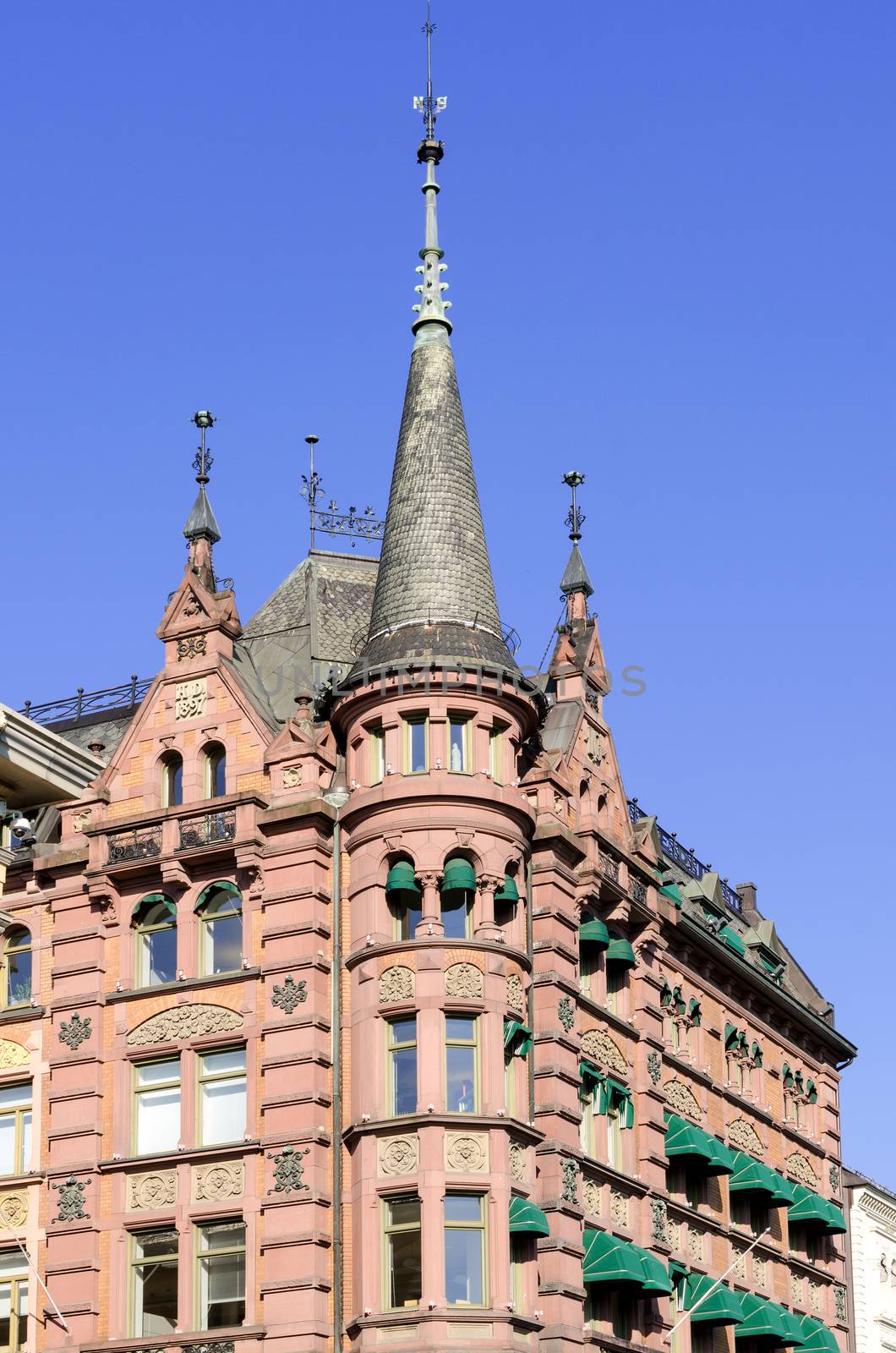 Architectural details of buildings in Oslo Norway