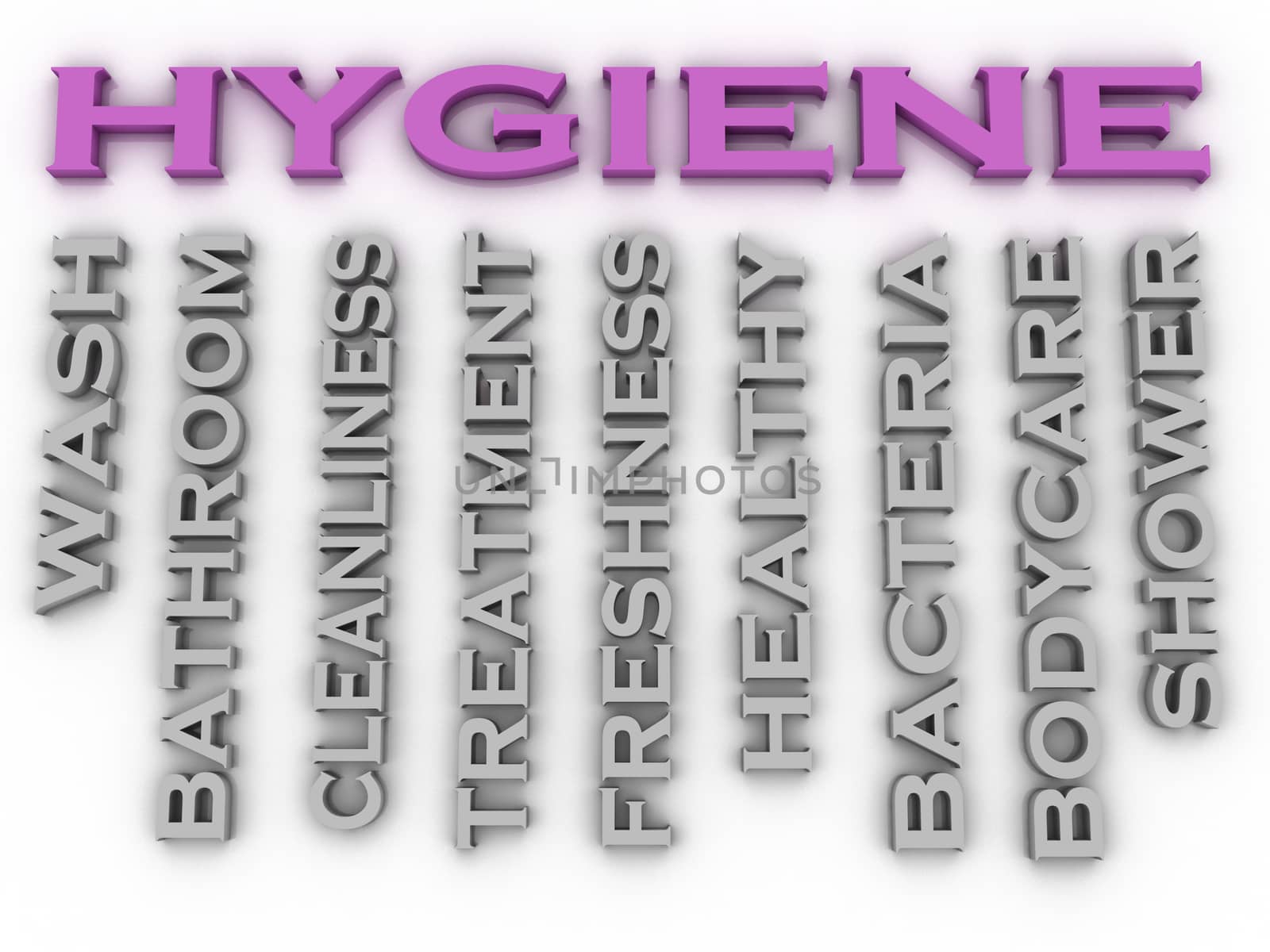 3d image Hygiene issues concept word cloud background by dacasdo