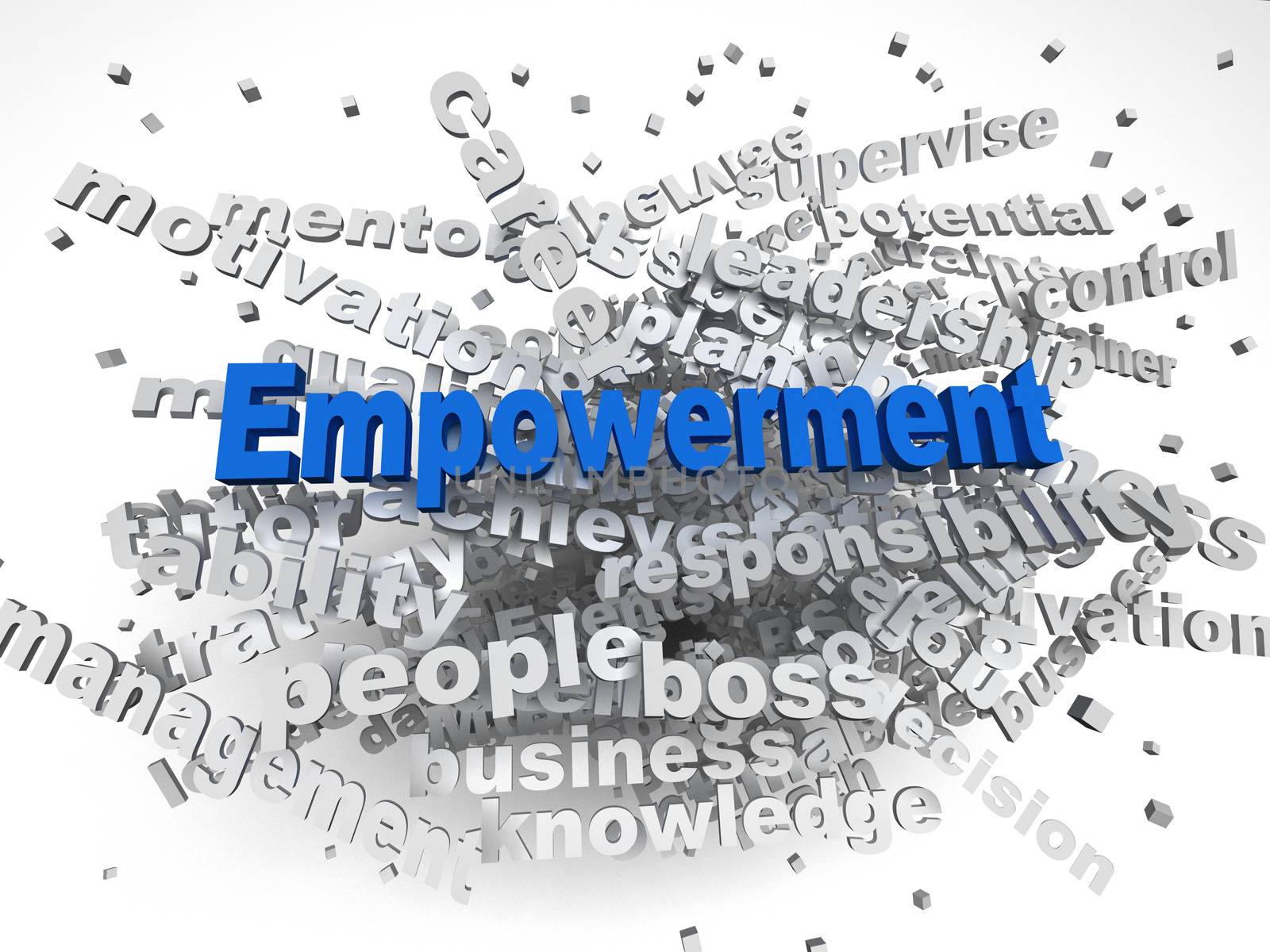 3d image Empowerment issues concept word cloud background by dacasdo