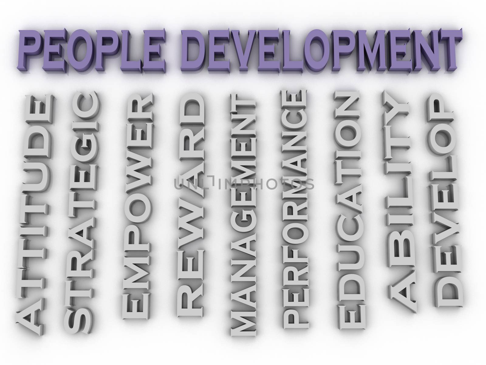 3d image People development issues concept word cloud backgrou by dacasdo
