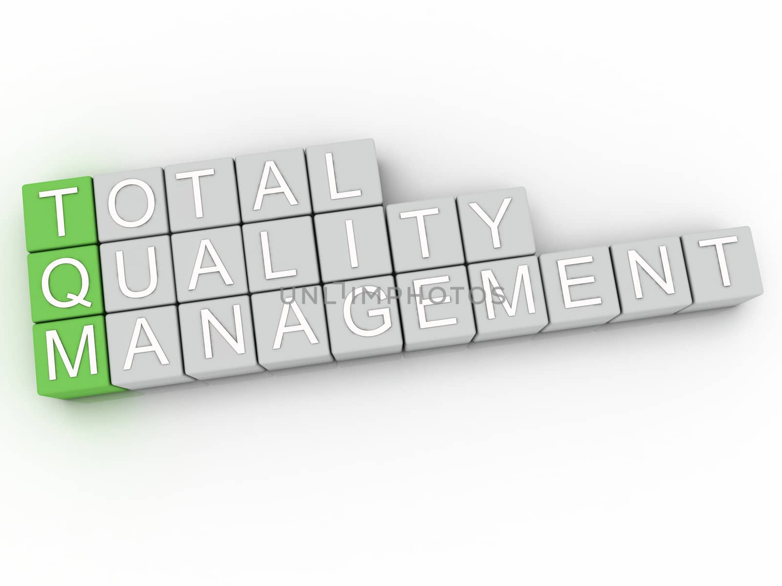 3d image TQM Total Quality Management issues concept word cloud by dacasdo