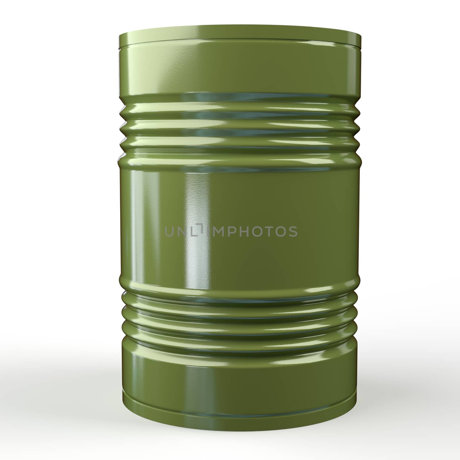 green barrel isolated on white