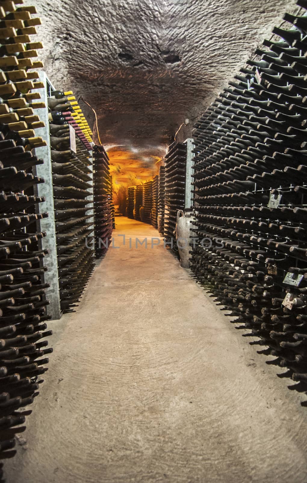 an underground wine cellar in a small italian village 