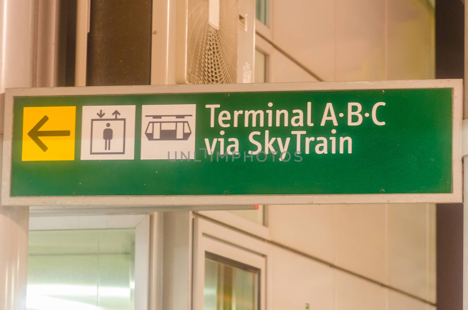Information sign at the airport.