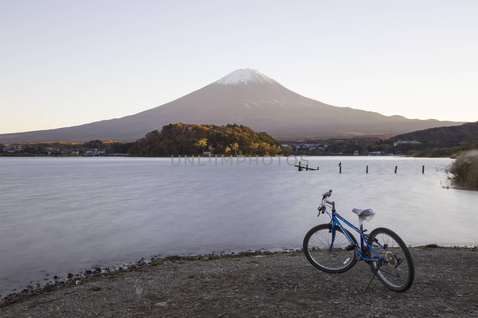 This photo was shot from the area around Mt.Fuji in Autumn. It is time to start snow cap on the top of Mt.Fuji. There are 5 lake around Mt.Fuji.