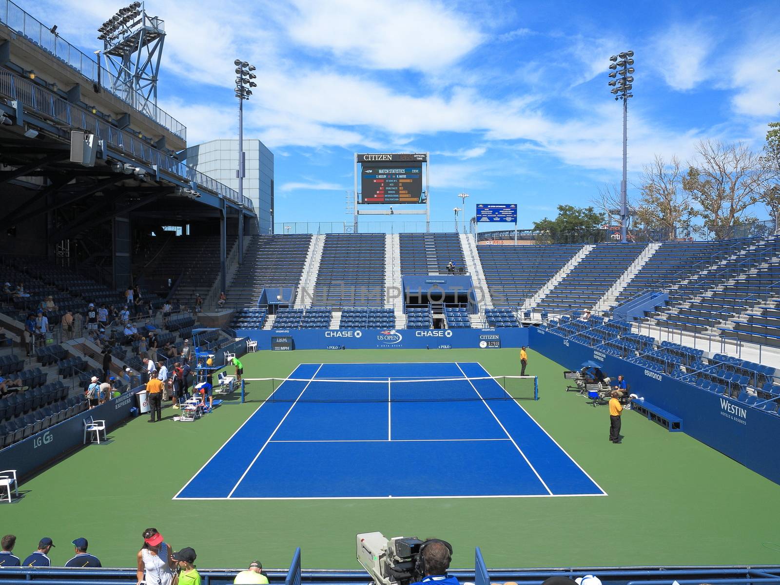 Famous 6,000 seat Grandstand Court at the Billie Jean King Tennis Center.