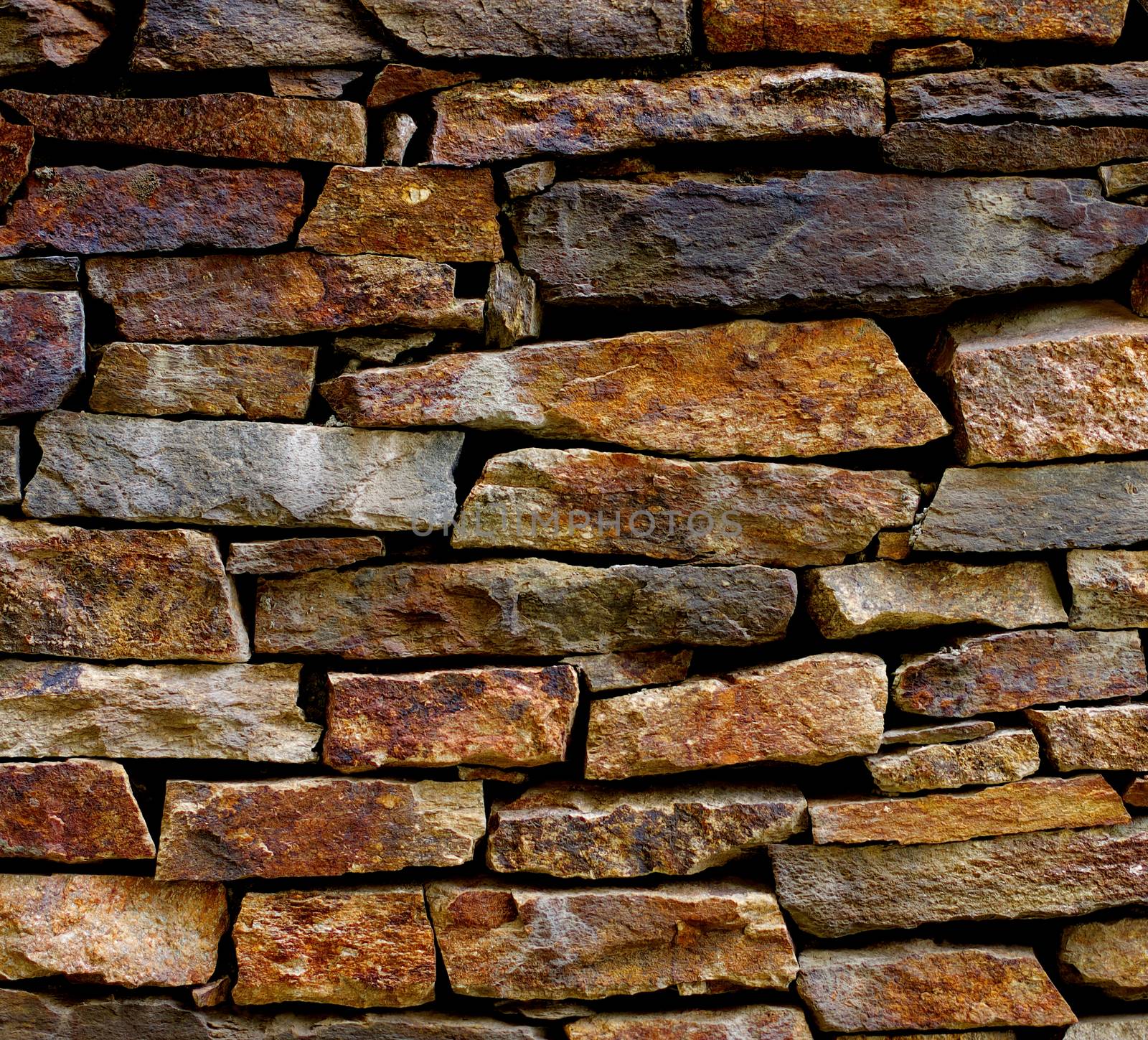 Multi-Colored Old Stone Plank Background closeup Outdoors