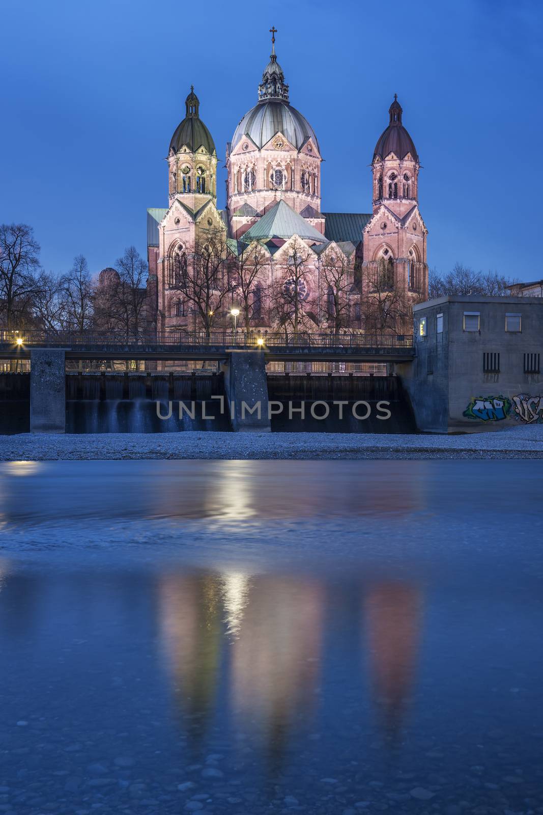St. Luke Church, is the largest Protestant church in Munich, Germany