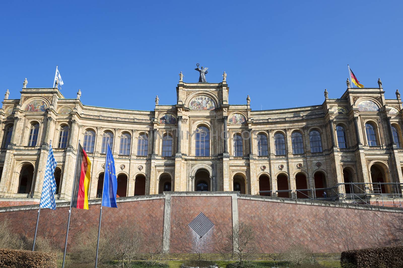 The famous bayerischer landtag - maximilianeum - munich - germany