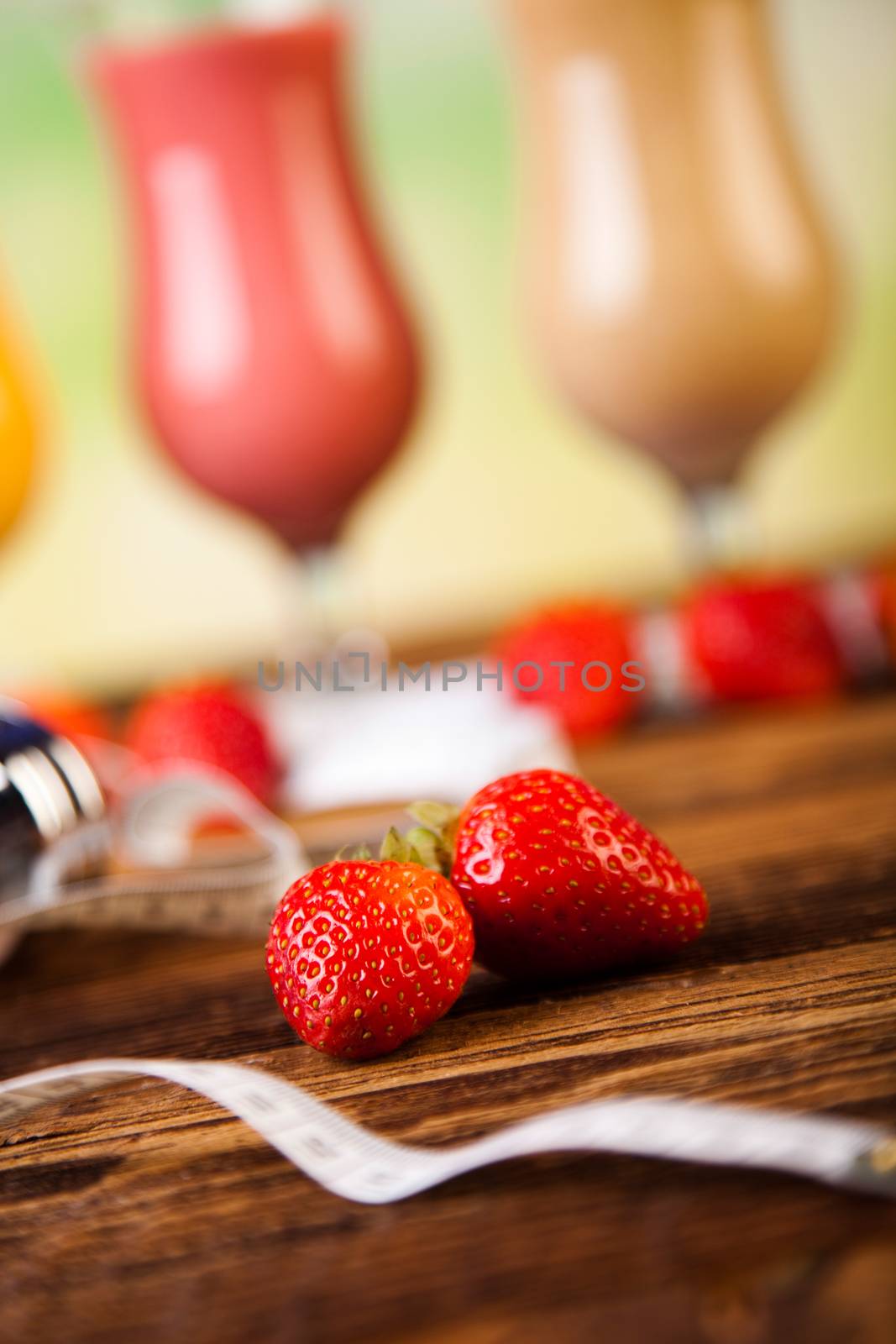 Healthy diet, protein shakes, sport and fitness