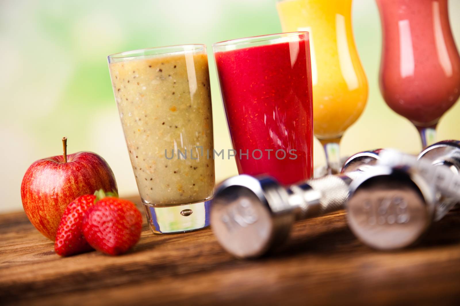 Healthy diet, protein shakes, sport and fitness
