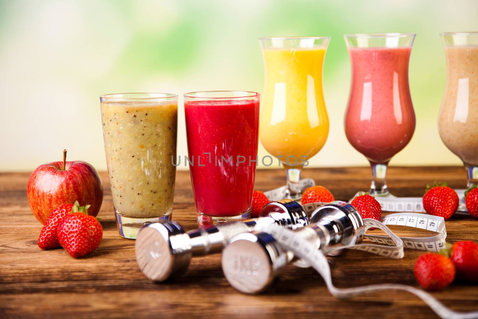 Healthy diet, protein shakes, sport and fitness