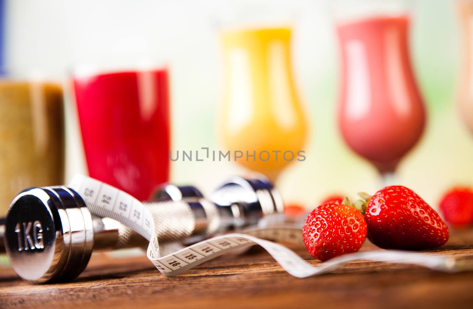 Healthy diet, protein shakes, sport and fitness