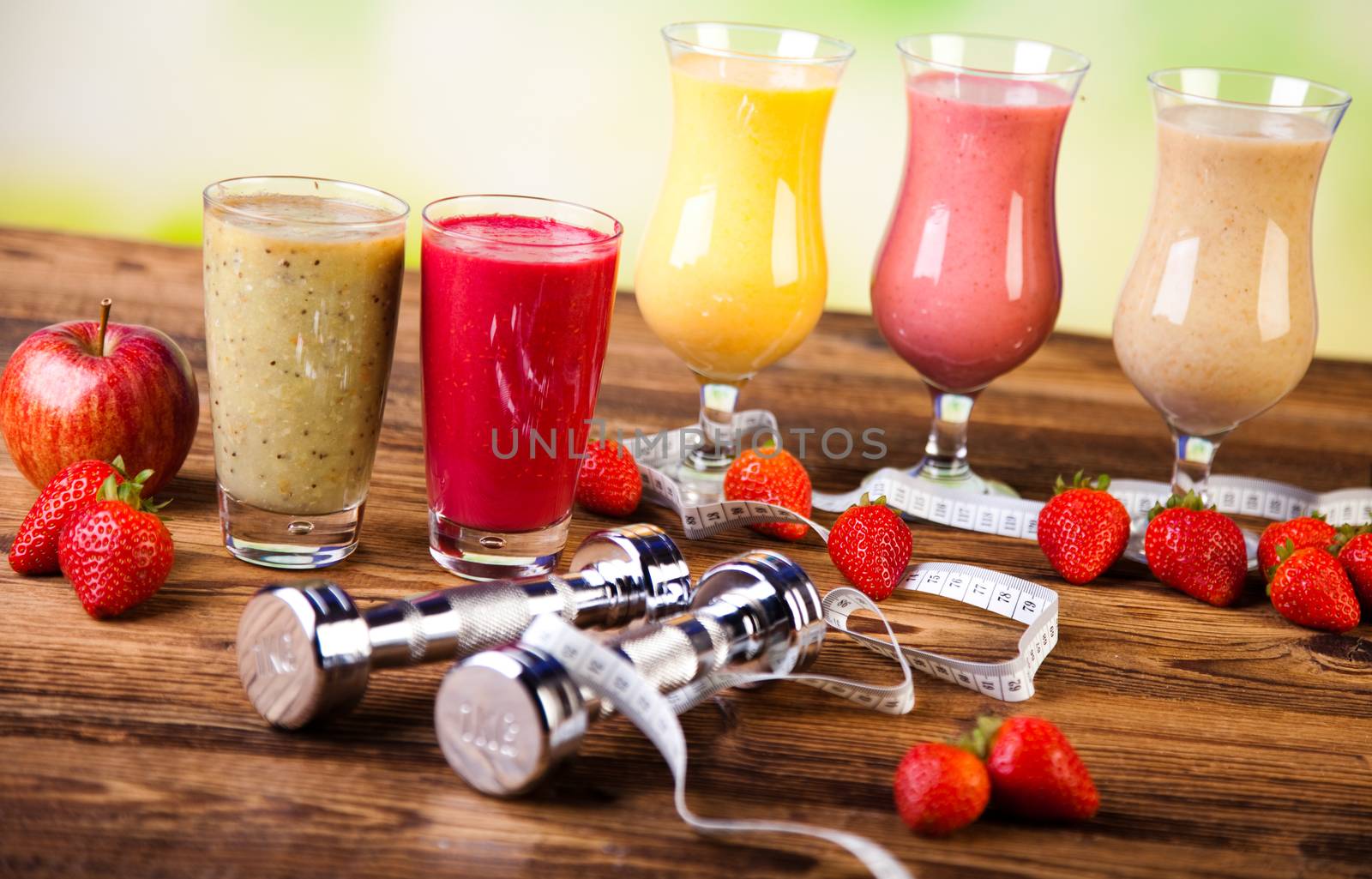 Healthy diet, protein shakes, sport and fitness