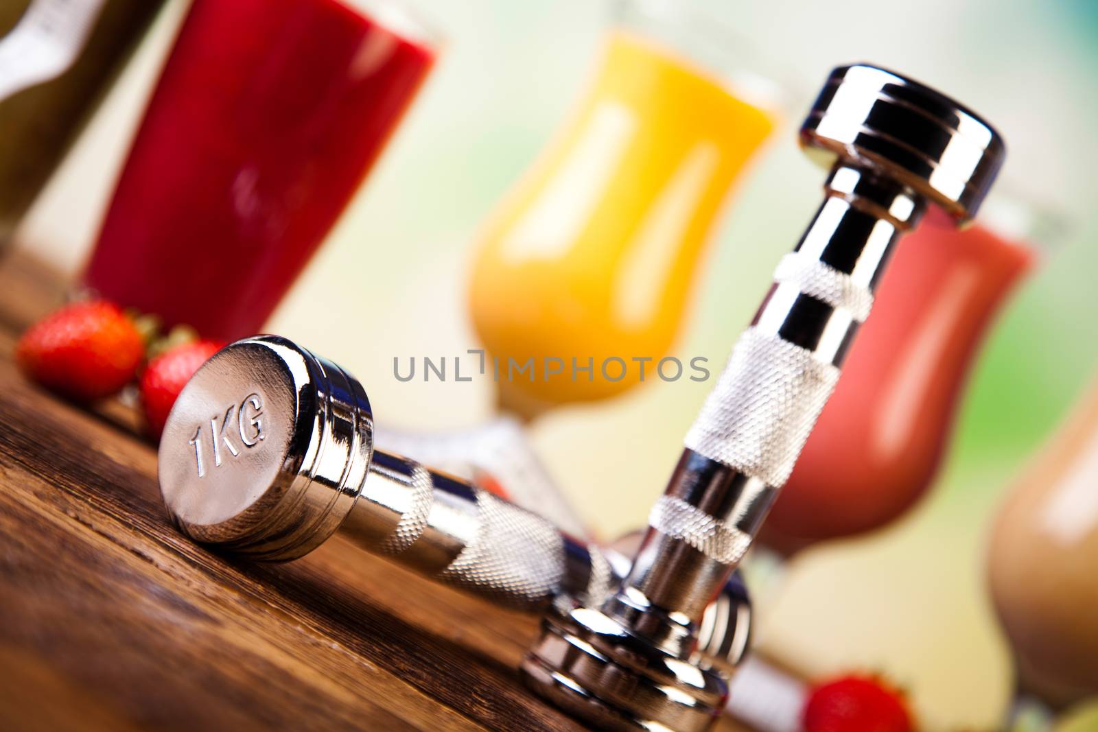 Healthy diet, protein shakes, sport and fitness