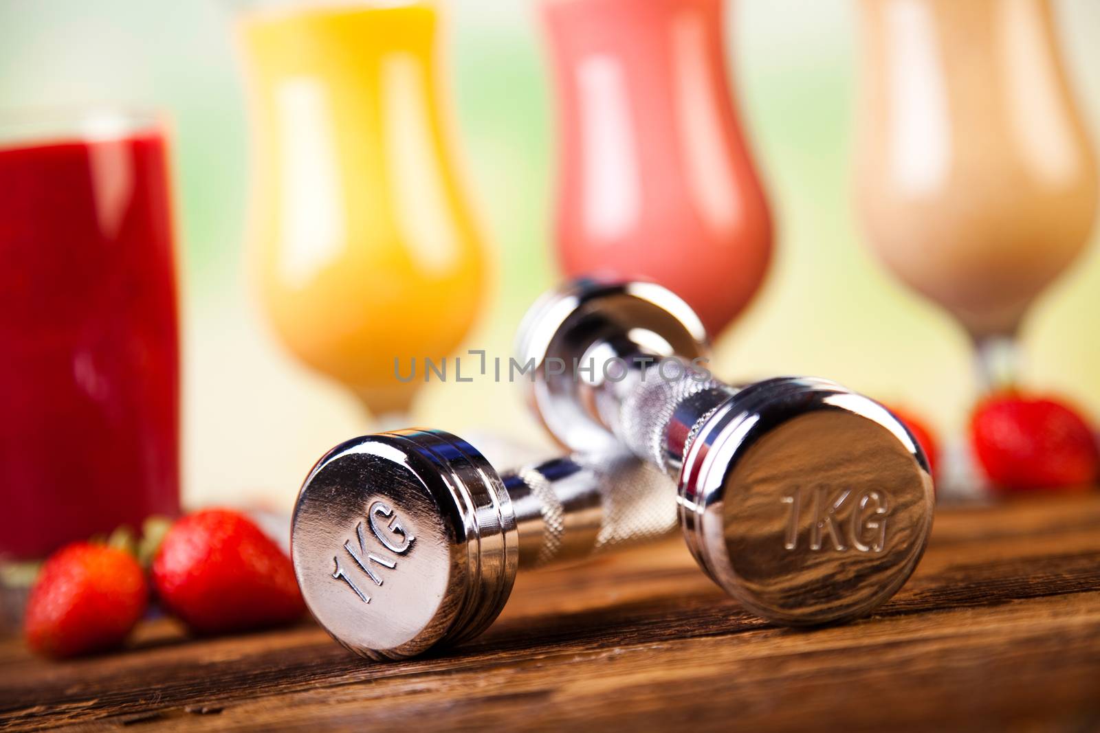 Healthy diet, protein shakes, sport and fitness