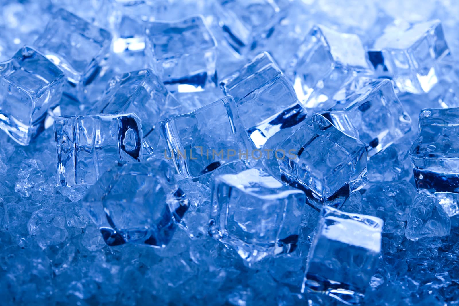 Cubes of ice, cold and fresh concept