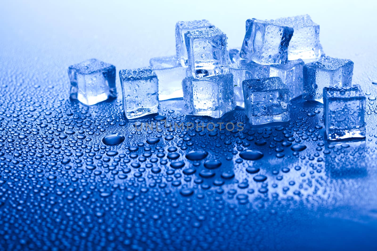 Cubes of ice, cold and fresh concept