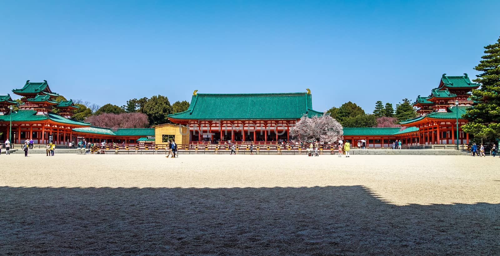 Japanese temple courtyard