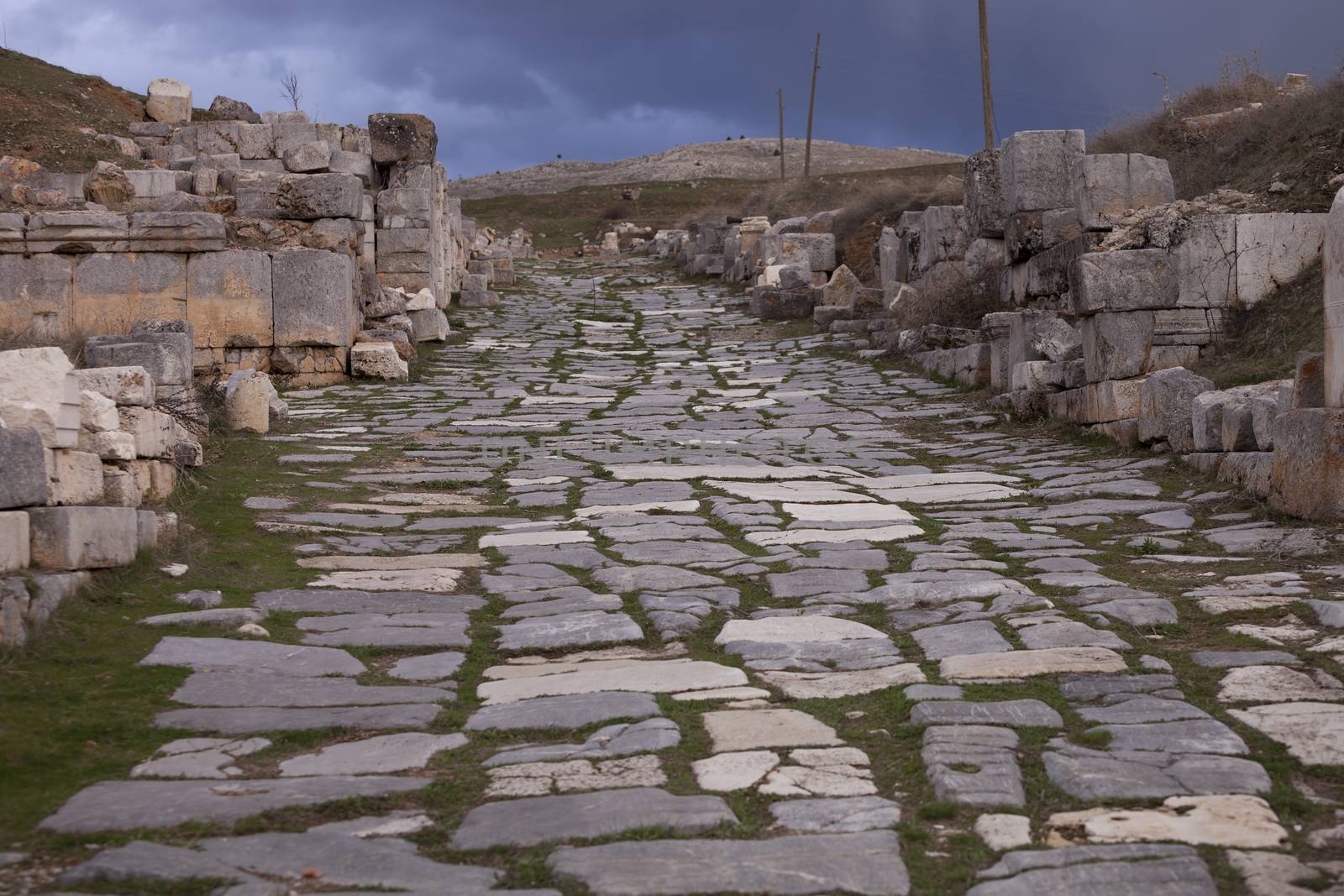 Remains of Road Through Antioch Pisidian in Turkey by Creatista
