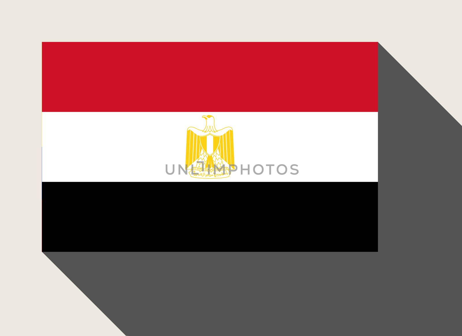 Egypt flag in flat web design style.