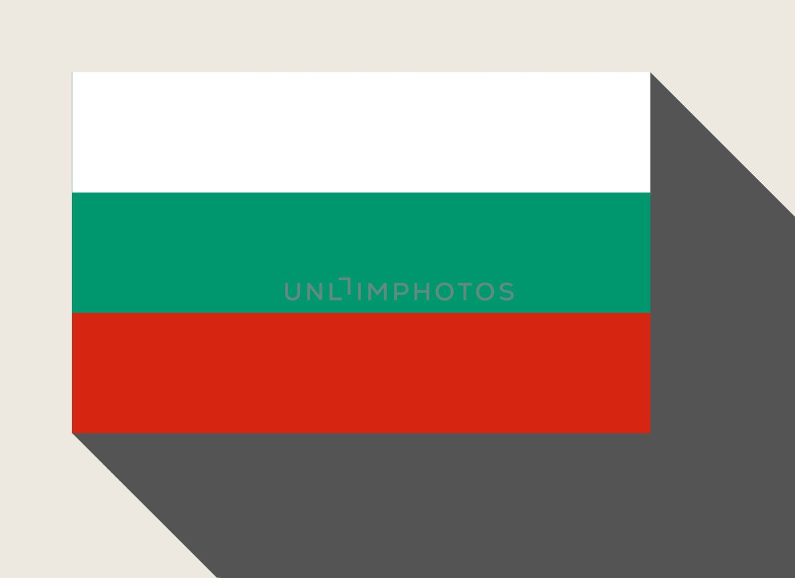Bulgaria flag in flat web design style.