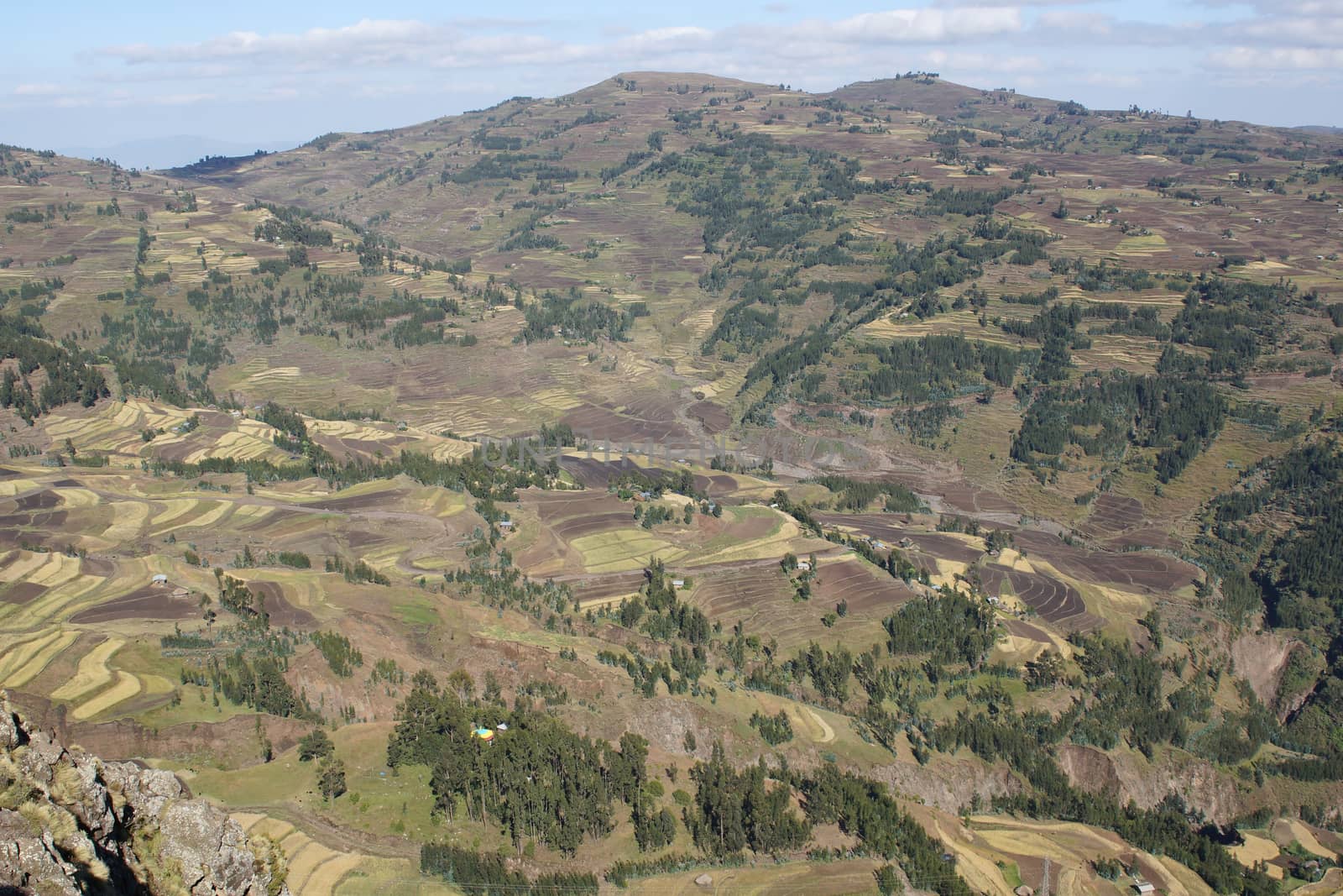 Landscape in Amhara province, Ethiopia, Africa