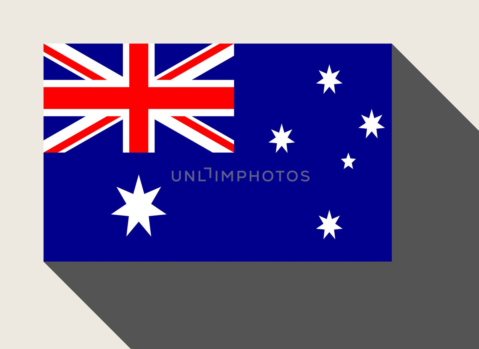 Australia flag in flat web design style.