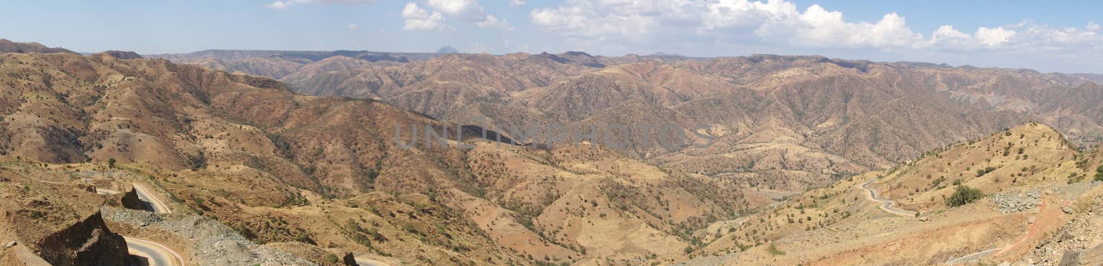 Landscape close to Axum, Ethiopia, Africa