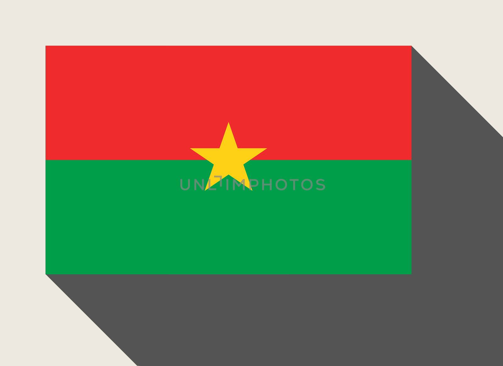 Burkino Faso flag in flat web design style.