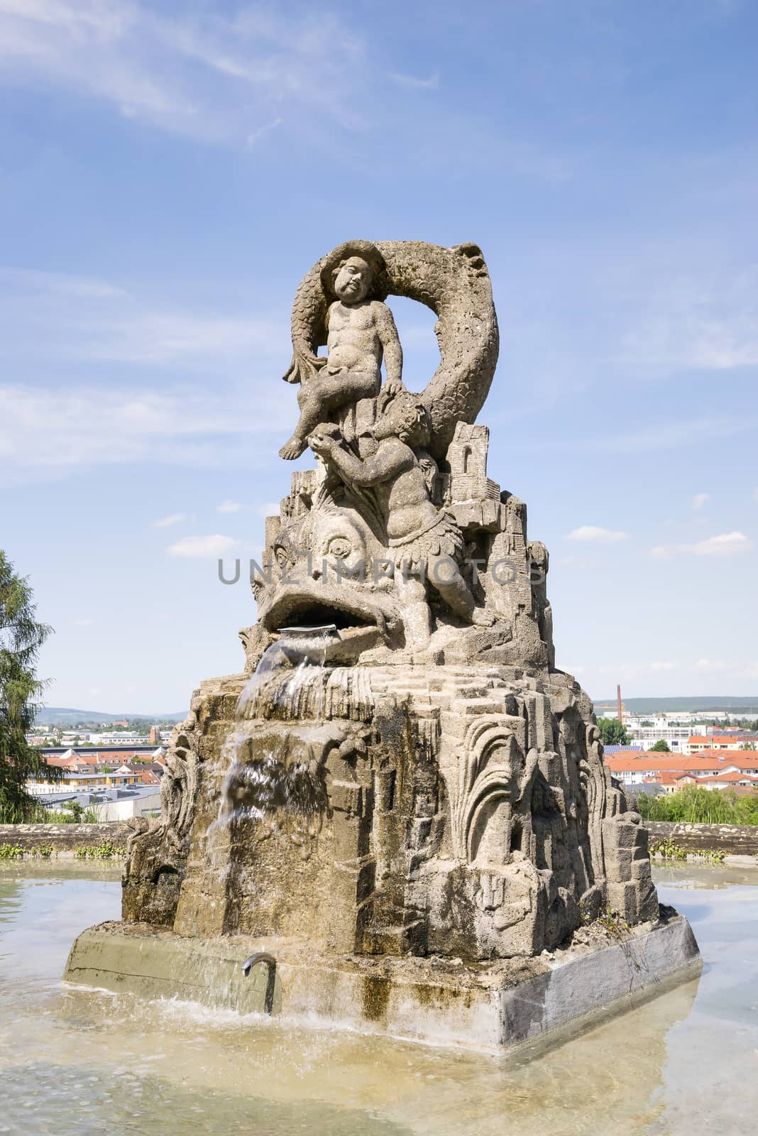 Image of a monument on the Michelsberg in Bamberg, Bavaria, Germany