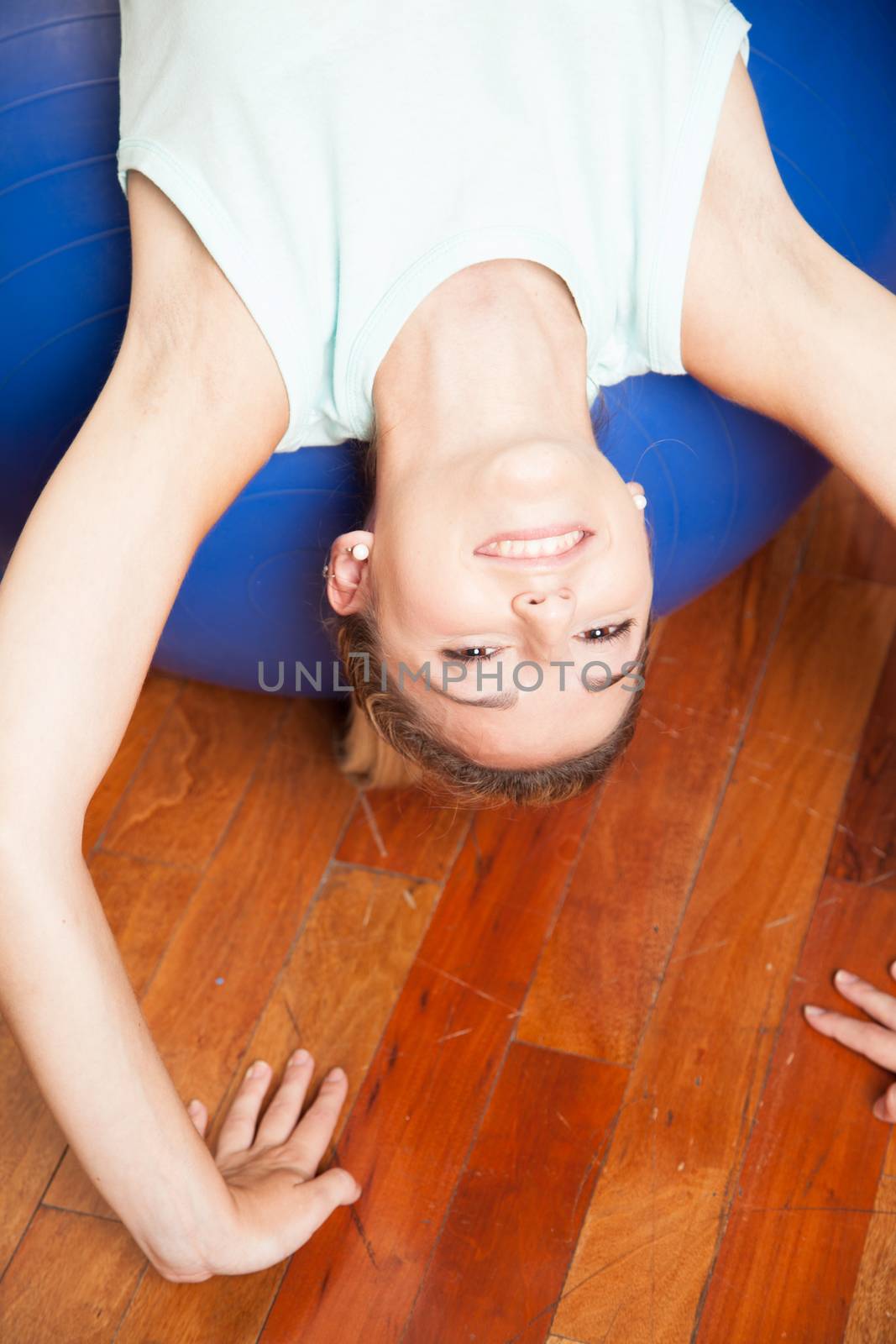 Woman making yoga