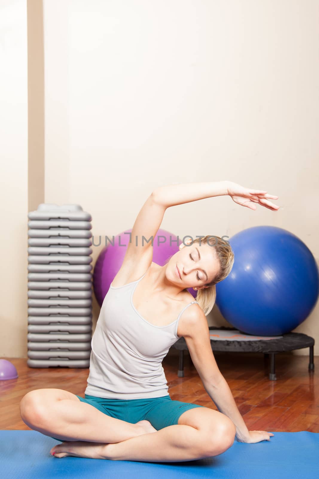 Woman relaxing in yoga by ifilms