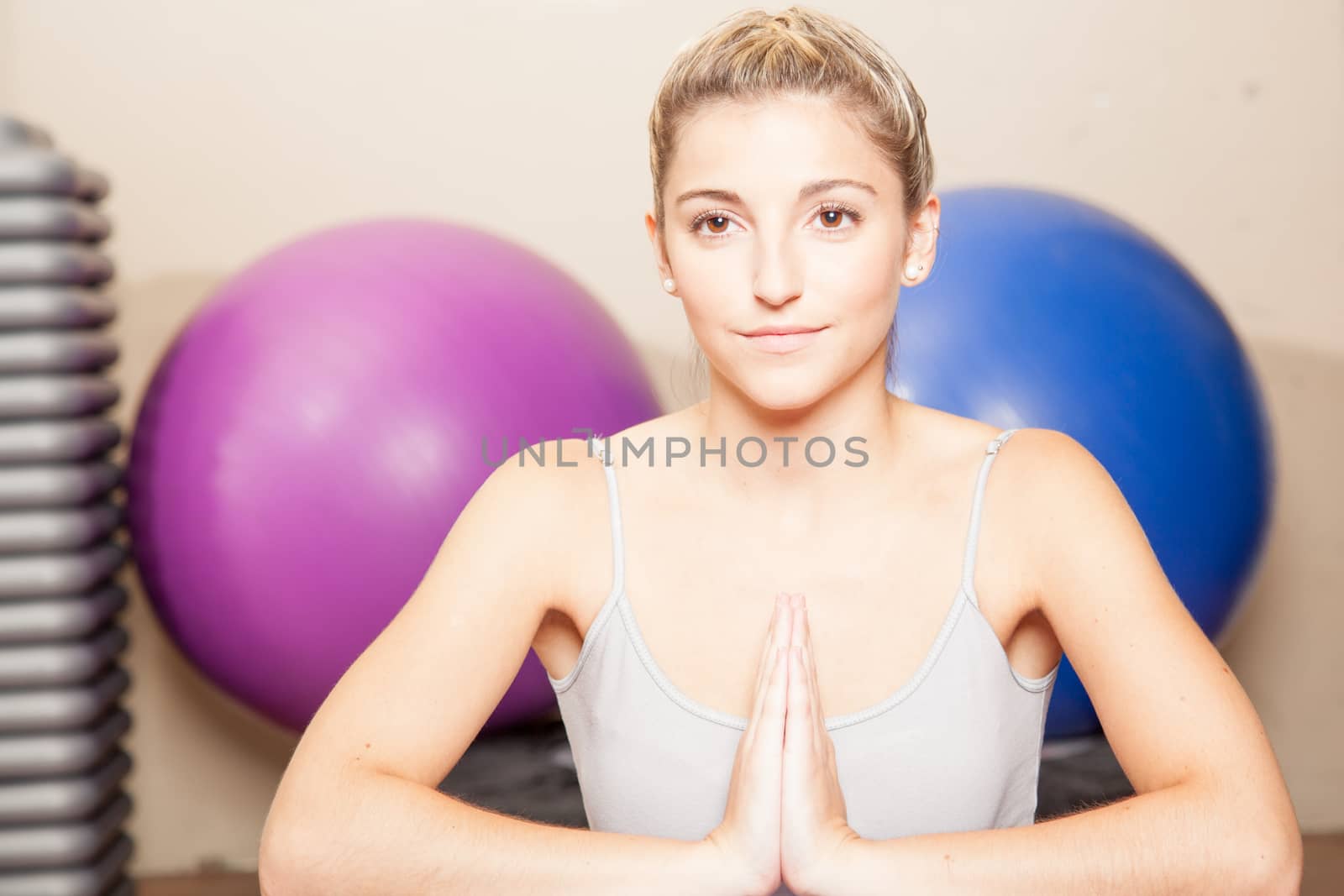 Woman relaxing in yoga by ifilms